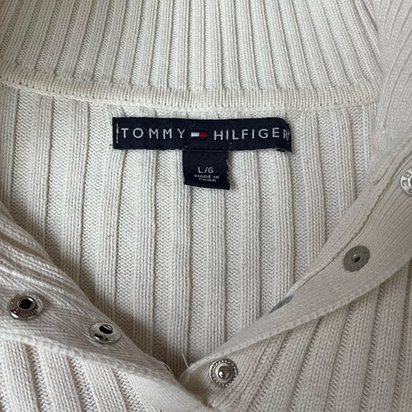 Tommy Hilfiger Cream Sweater with Black Stripe - Picture 7 of 8